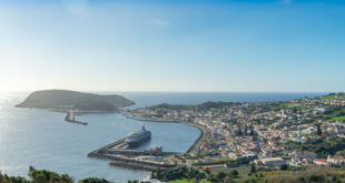 Balmoral docked in Horta, Azores 2024 Spring